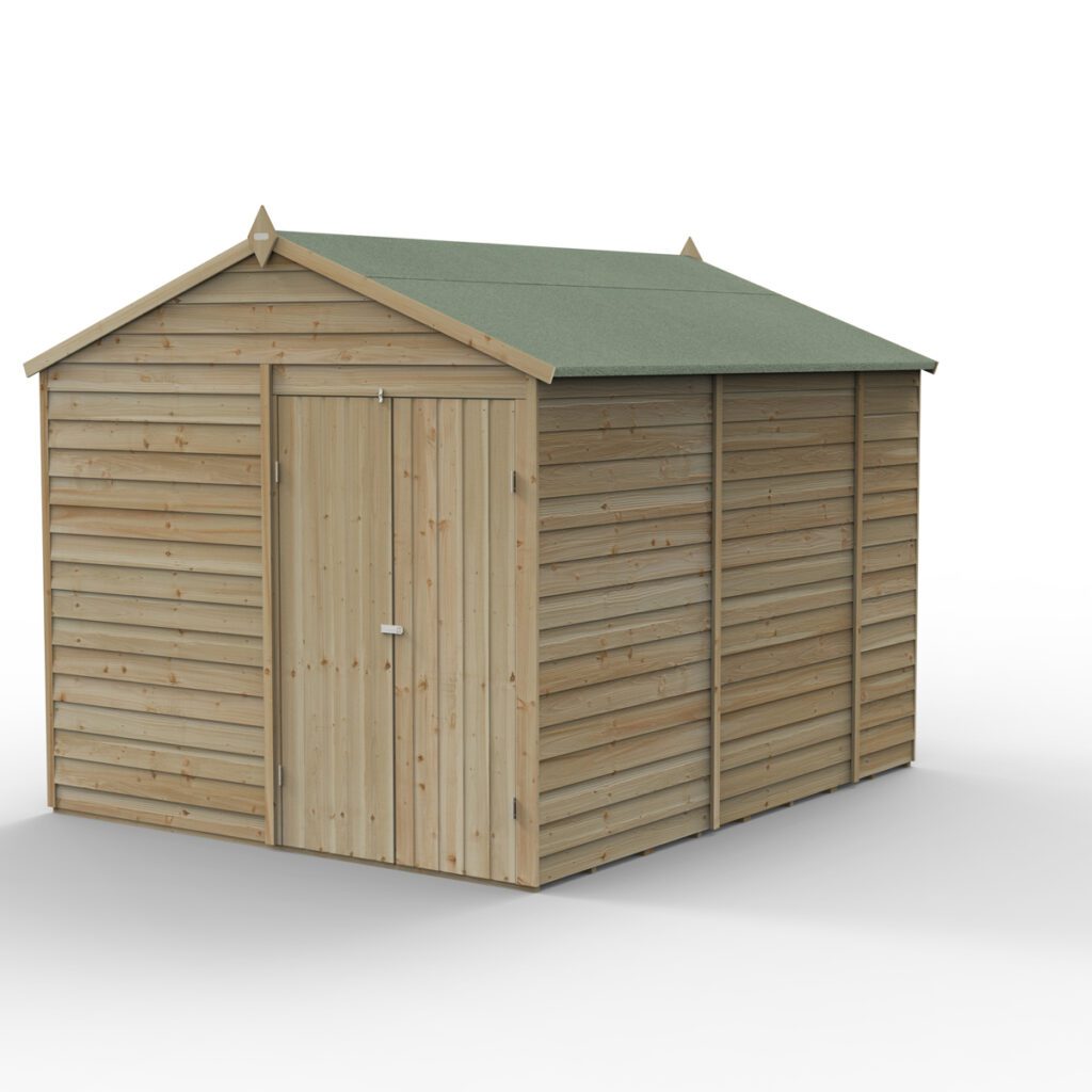 4LIFE Apex Shed 8×10 – Double Door – No Window 5013053200124 2